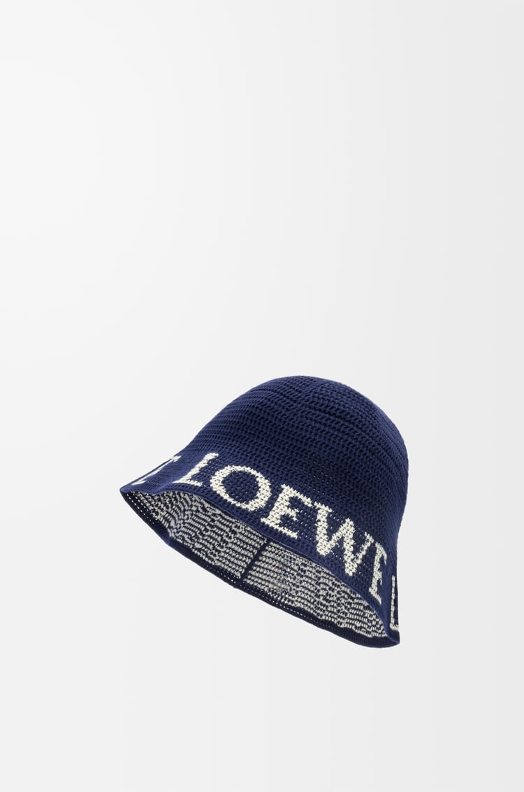 LOEWE LOEWE bucket hat in cotton Deep Navy