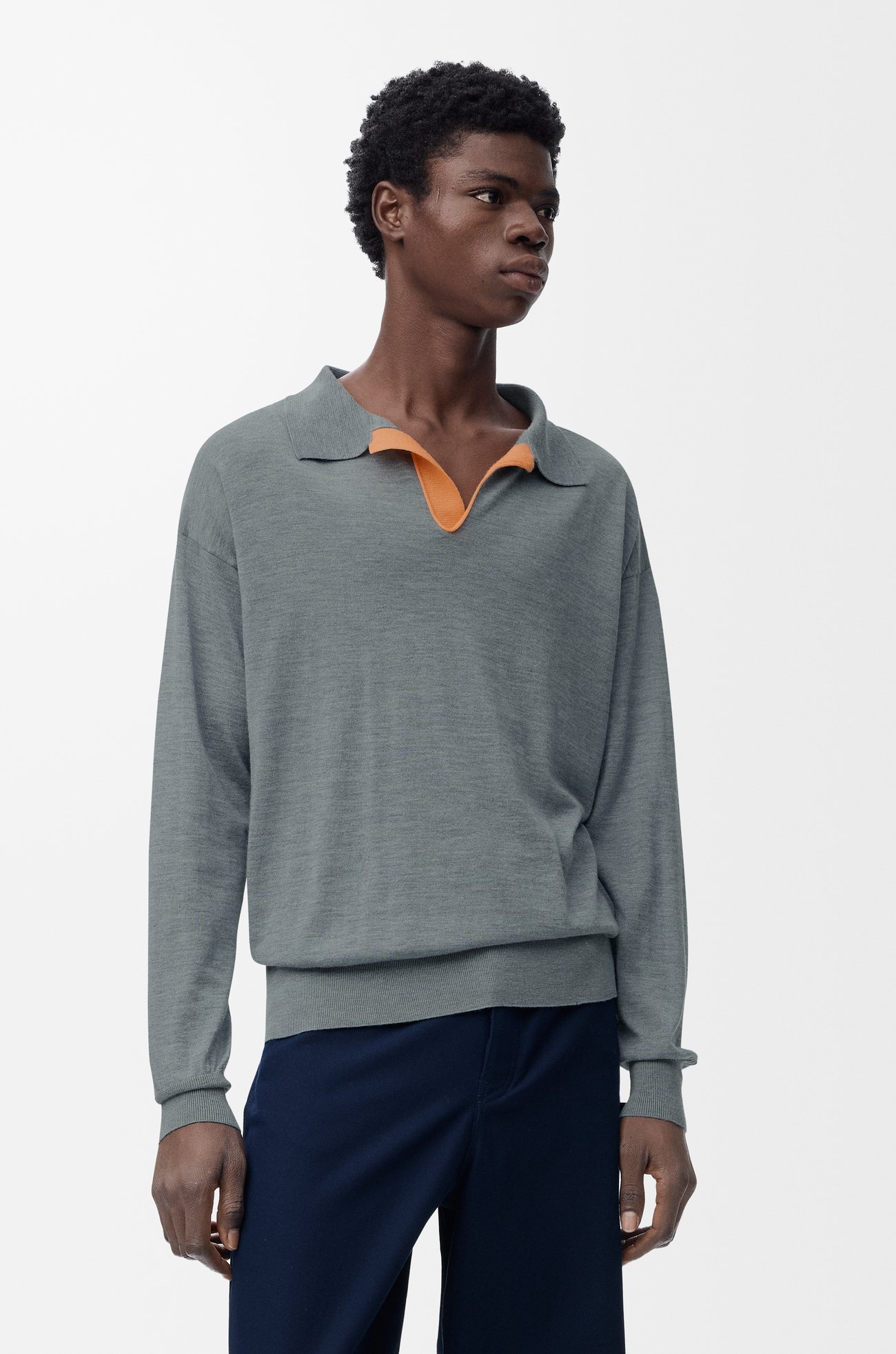 LOEWE ポロ セーター（ウール） グレー