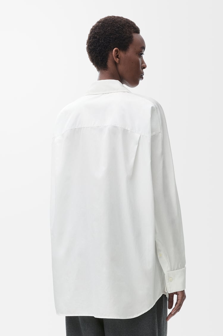 LOEWE Draped shirt in cotton White