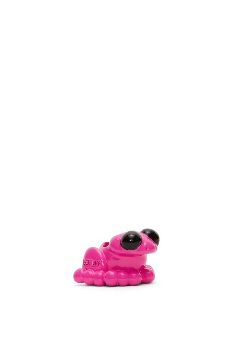 LOEWE Frog dice in brass Pink/Black