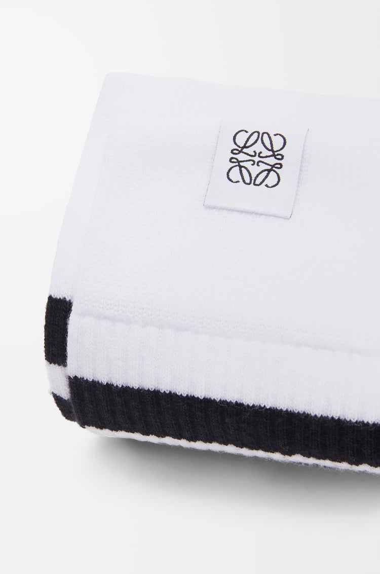 LOEWE Calcetines en algodón Blanco/Negro
