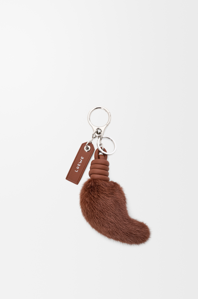 LOEWE ライオンテール チャーム（シアリング&カーフ） ピーカン