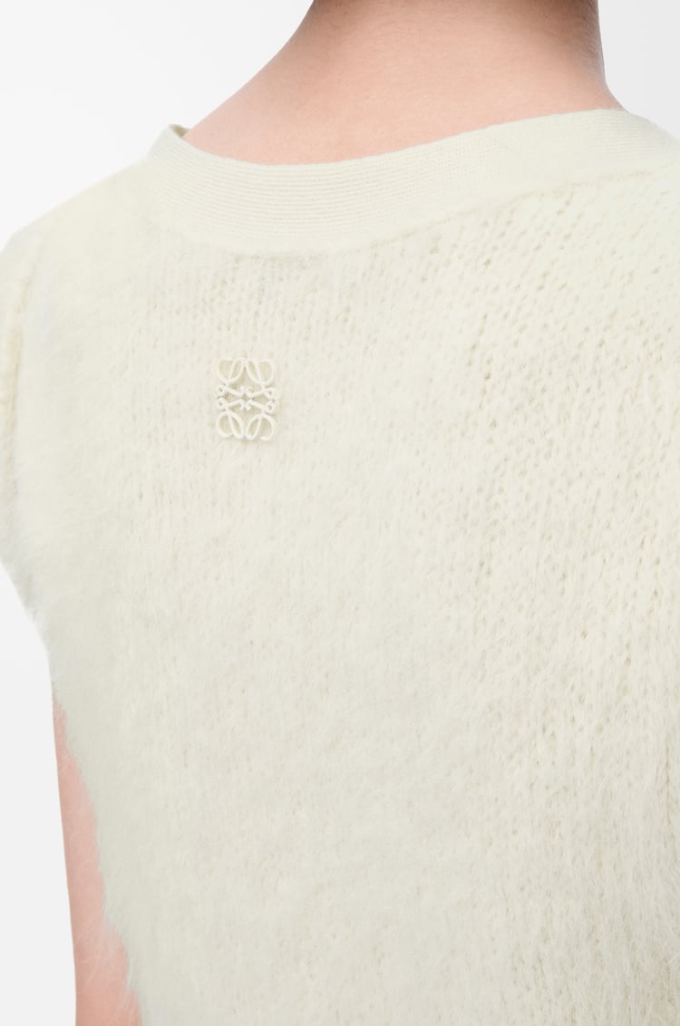 LOEWE Chaleco en mezcla de alpaca y lana Blanco