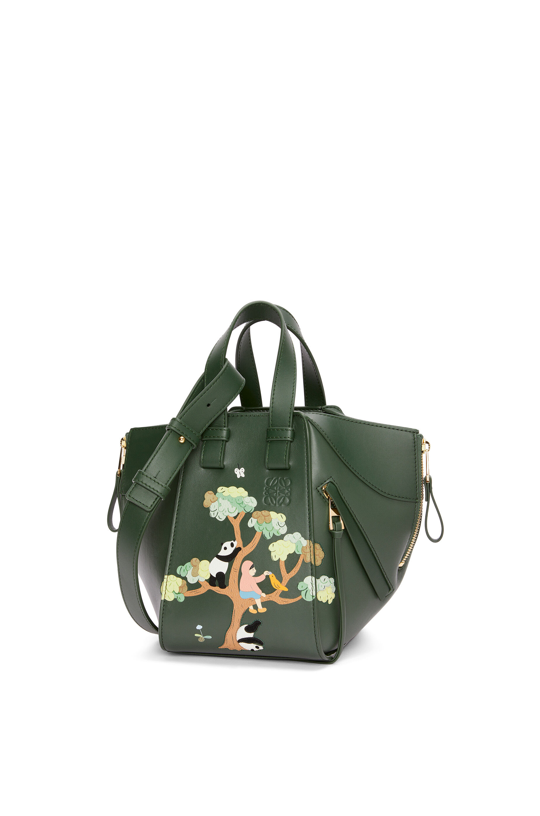 Panda compact Hammock bag in satin calfskin LOEWE