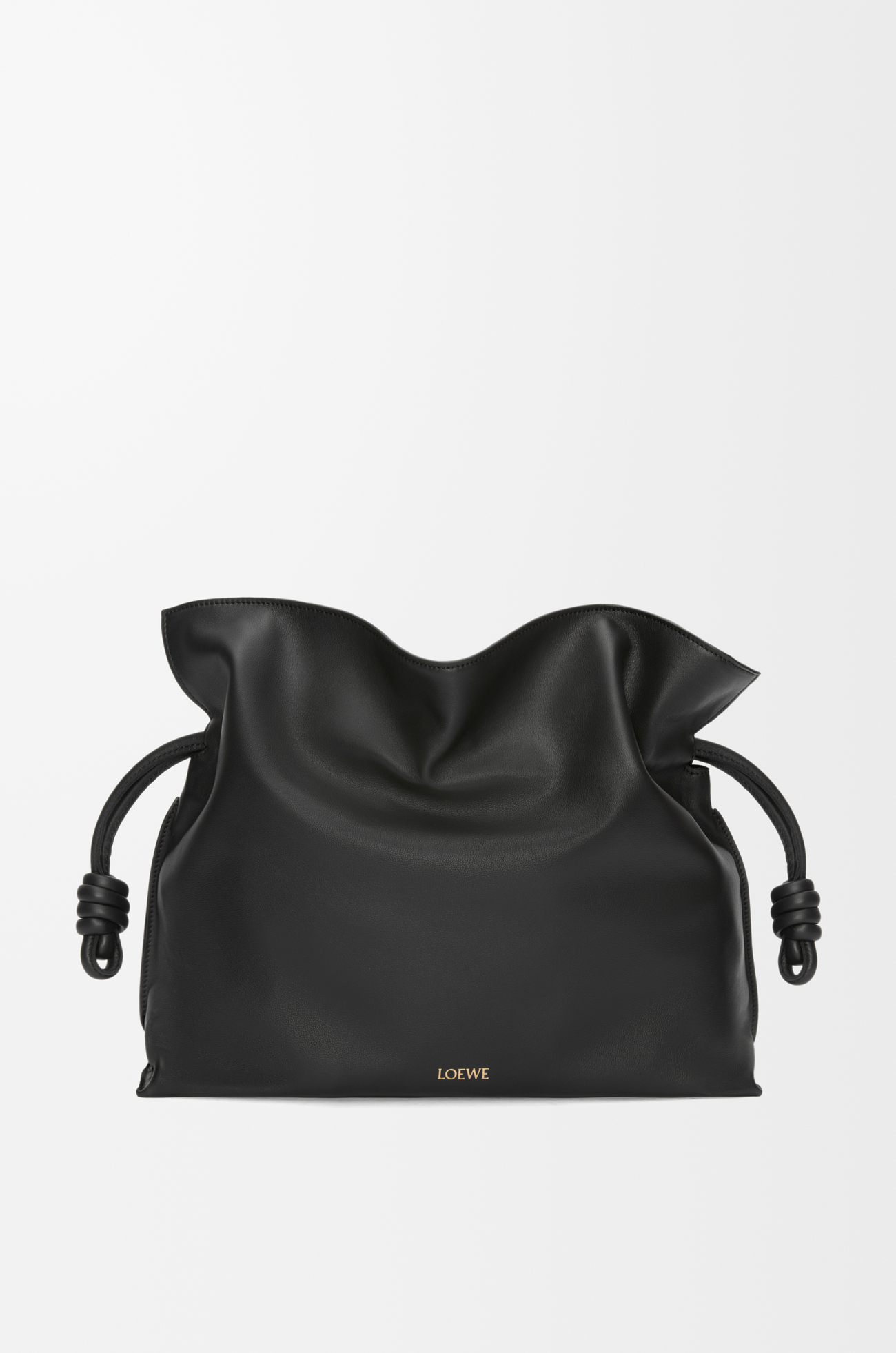 LOEWE 大号纳帕牛皮革 Flamenco 手拿包 黑色
