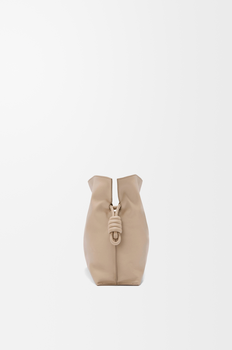 LOEWE Large Flamenco clutch in nappa calfskin Sand