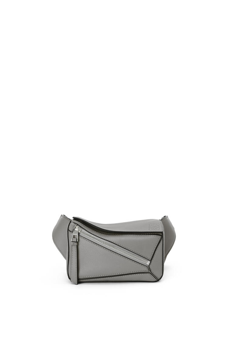 LOEWE Mini Puzzle bumbag in classic calfskin Asphalt Grey