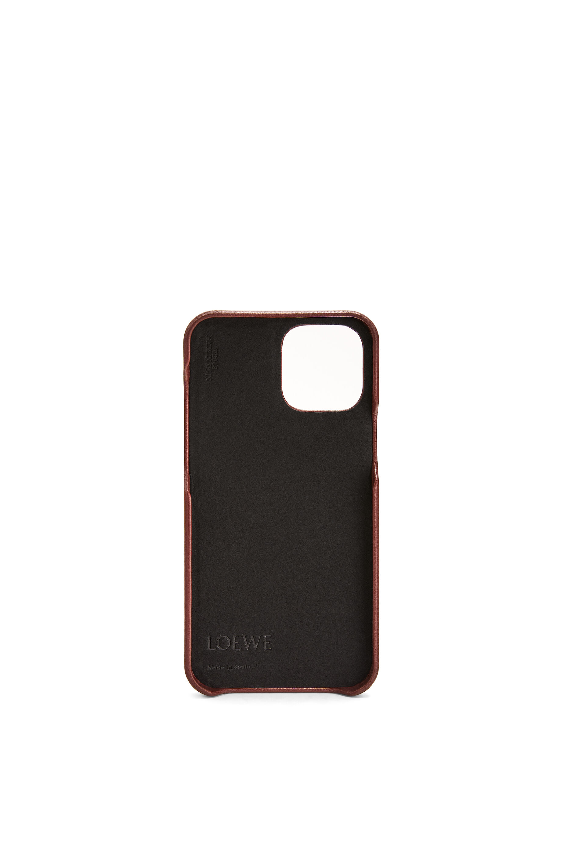 iPhone 12 Pro Max用 ブランド カバー (カーフ) berry - LOEWE