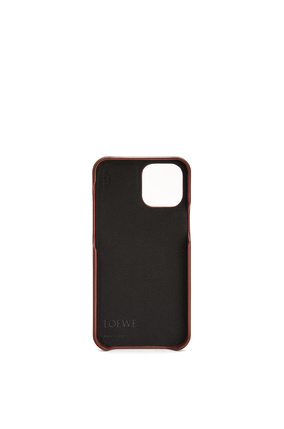 LOEWE Brand phone cover in calfskin for iPhone 12 Pro Max Berry plp_rd