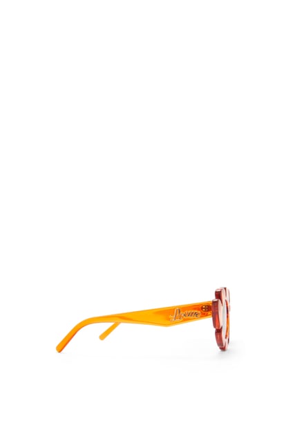 LOEWE Blumen-Sonnenbrille aus Spritzguss-Nylon Transparent Orange plp_rd