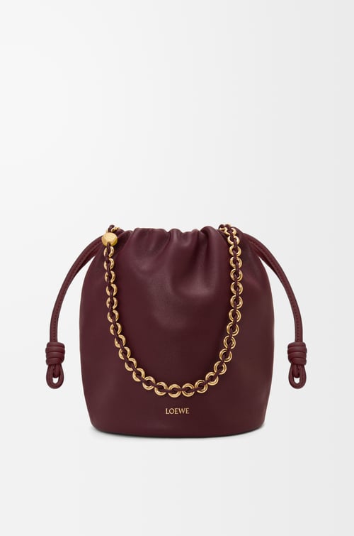 LOEWE フラメンコパース バケット（メローナパラム） ダークバーガンディ
