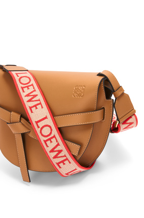 LOEWE Small Gate bag in soft calfskin and jacquard Warm Desert plp_rd