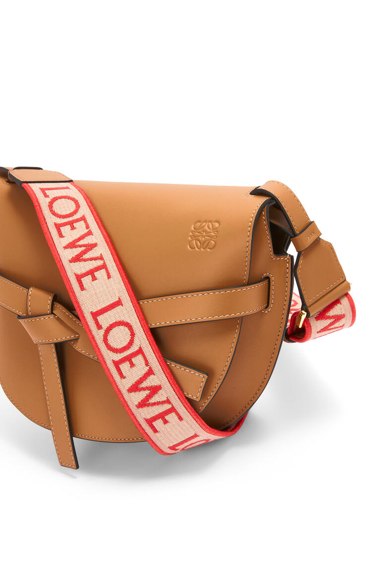 LOEWE Small Gate bag in soft calfskin and jacquard Warm Desert pdp_rd