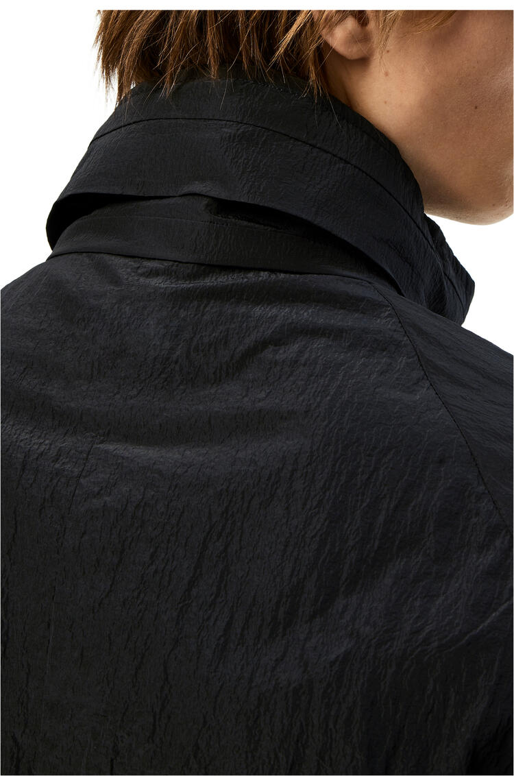 LOEWE Hooded parka in textured nylon Black pdp_rd