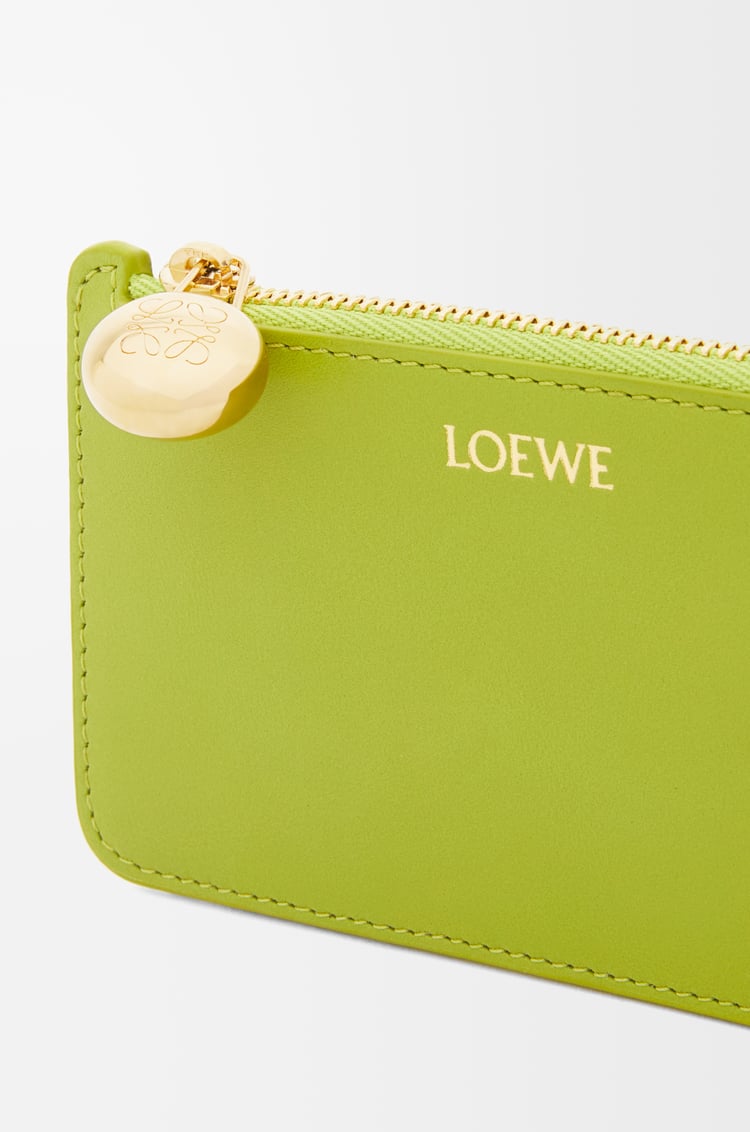 LOEWE ぺブル コインカードホルダー（シャイニーナパカーフ） メドウグリーン