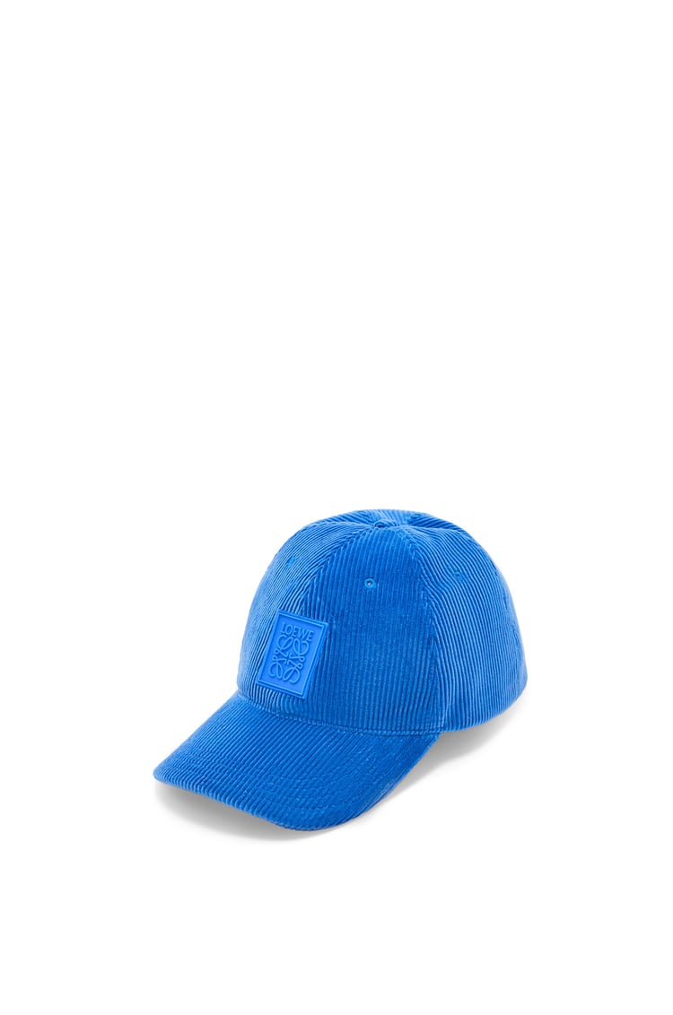 LOEWE Patch cap in corduroy Seaside Blue