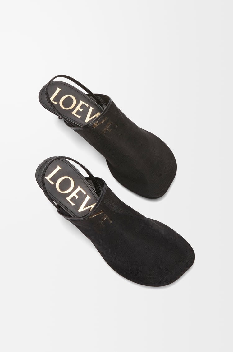 LOEWE ペタル スリングバッグ ヒールサンダル（メッシュ） ブラック