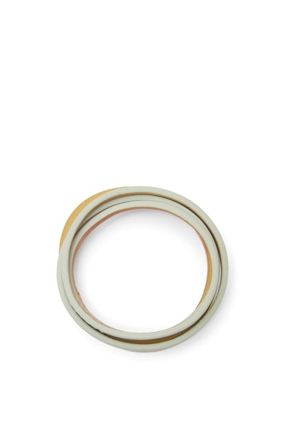LOEWE Set de brazaletes dobles en piel de ternera Celadón Claro/Amarillo Oscuro plp_rd