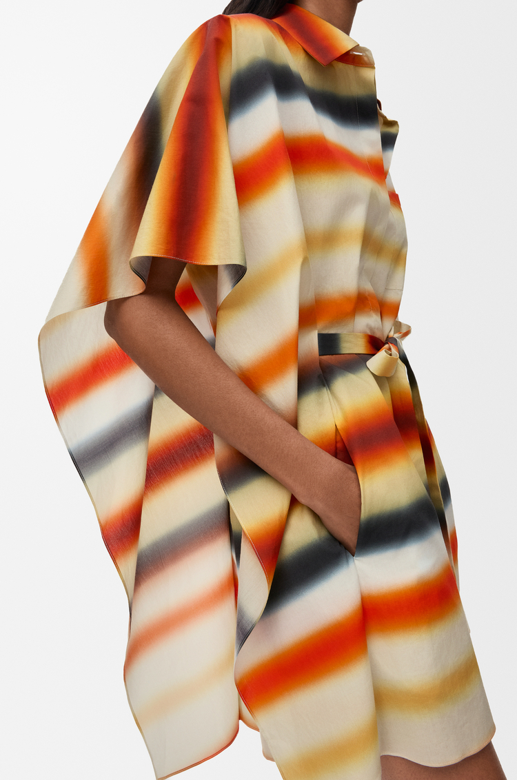 LOEWE 棉質卡佛坦長袍 橘色/多色