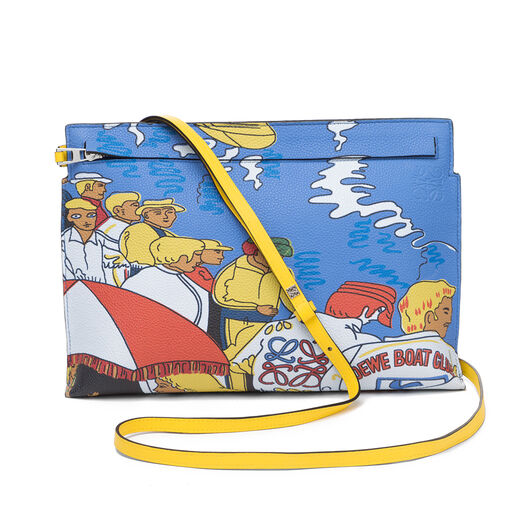 LOEWE T Pouch Holiday Bag Multicolor/Tan LOEWE T Pouch Holiday Bag Multicolor/Tan all