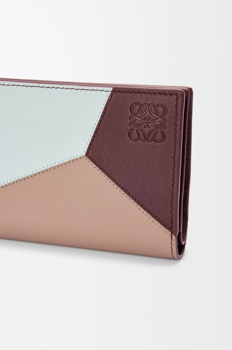 LOEWE Portafoglio Puzzle compatto in pelle di vitello classica Frozen/Verde Scuro