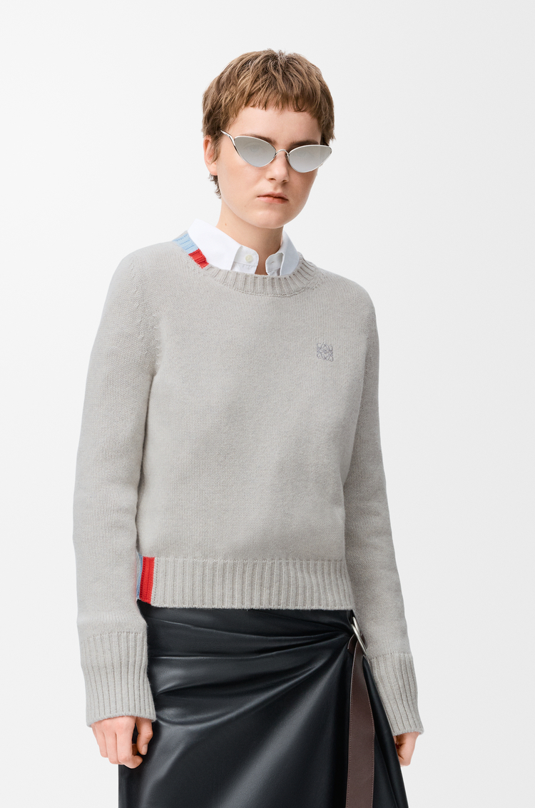 LOEWE Jersey en cashmere Azul Claro/Multicolor