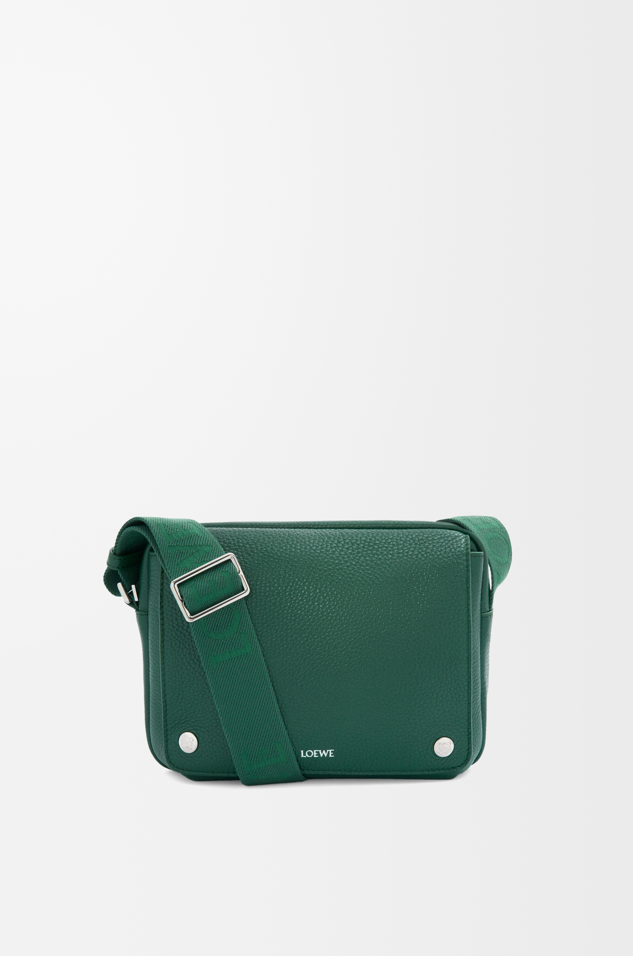 LOEWE Medium Pebble messenger bag in supple grained calfskin Evergreen plp_rd