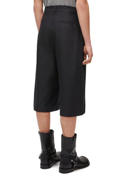 LOEWE Pleated shorts in cotton Black plp_rd