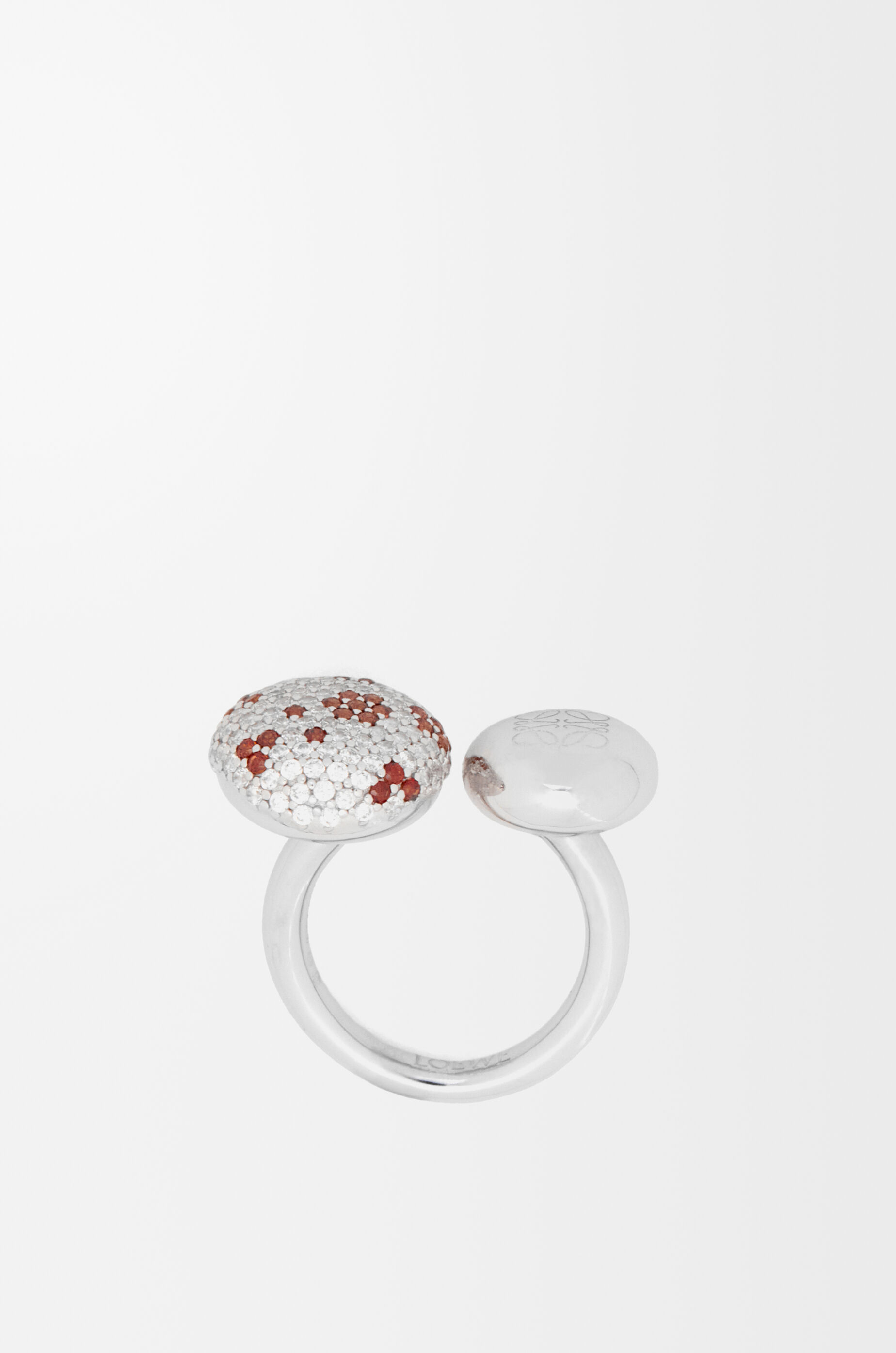 Anagram Pebble double ring in sterling silver and crystals Anagram Pebble double ring in sterling silver and crystals