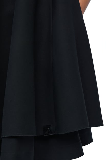LOEWE Double layer dress in silk and wool Black plp_rd