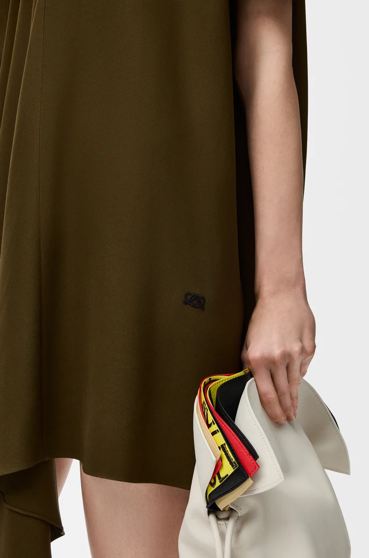 LOEWE Dress in stretch viscose Khaki Green