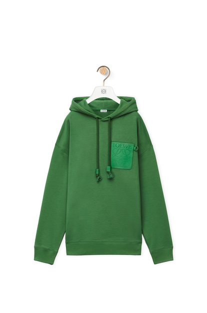 LOEWE Relaxed fit hoodie in cotton Rolling Hills Green