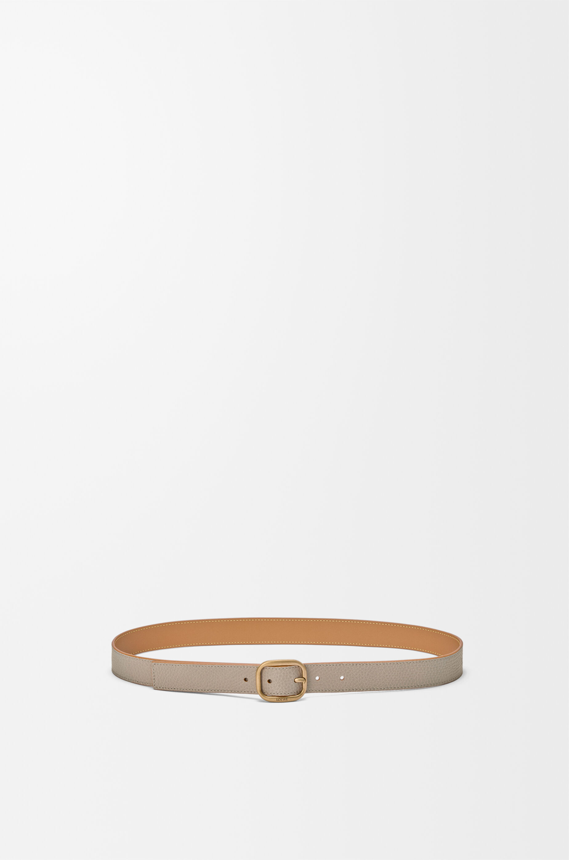 Rounded soft belt in supple grained calfskin Beige - LOEWE