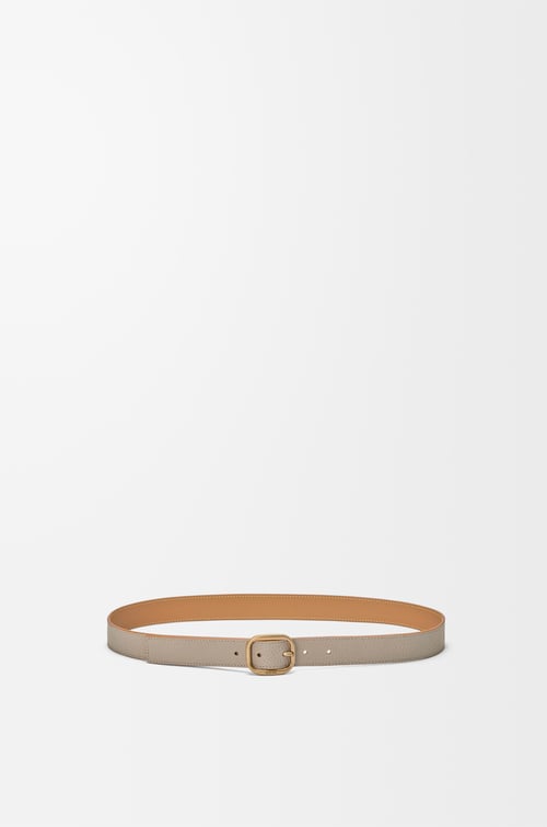 LOEWE Cinturón curvilíneo y suave en piel de ternera Arcilla/Dorado