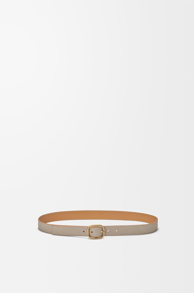 LOEWE ラウンド ソフト ベルト（サプルグレインカーフ） クレイ/ゴールド