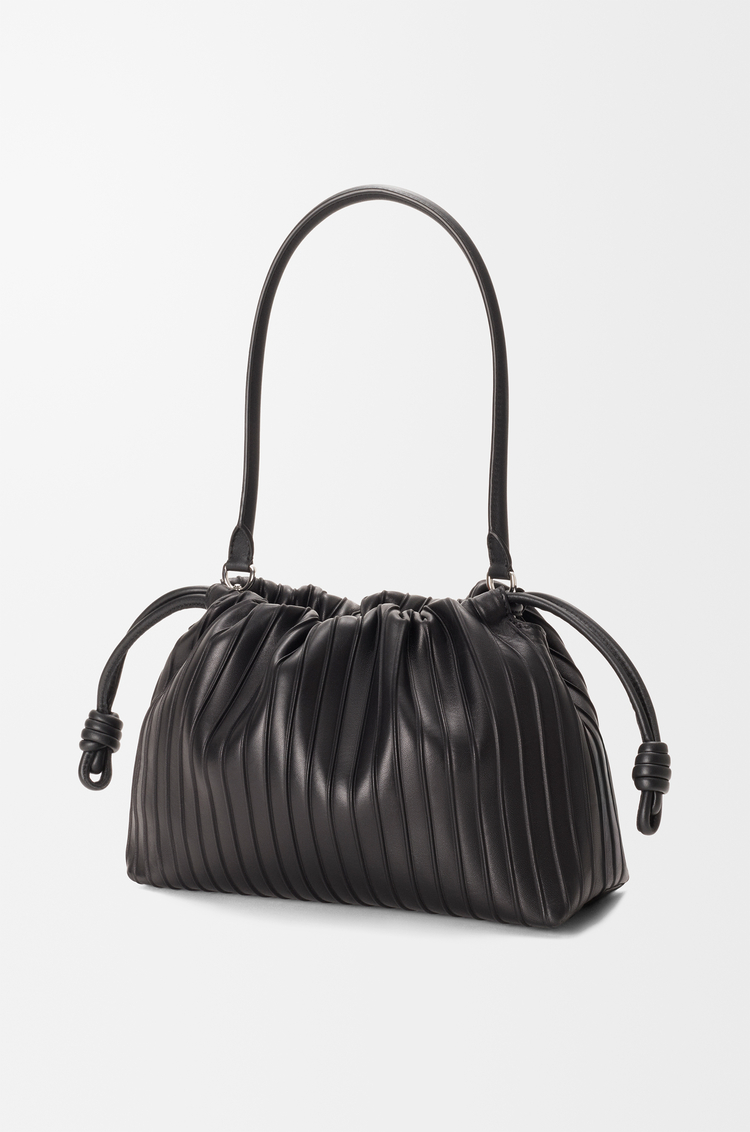 LOEWE フラメンコ プリーツ パース ミディアム（ナパラム） ブラック