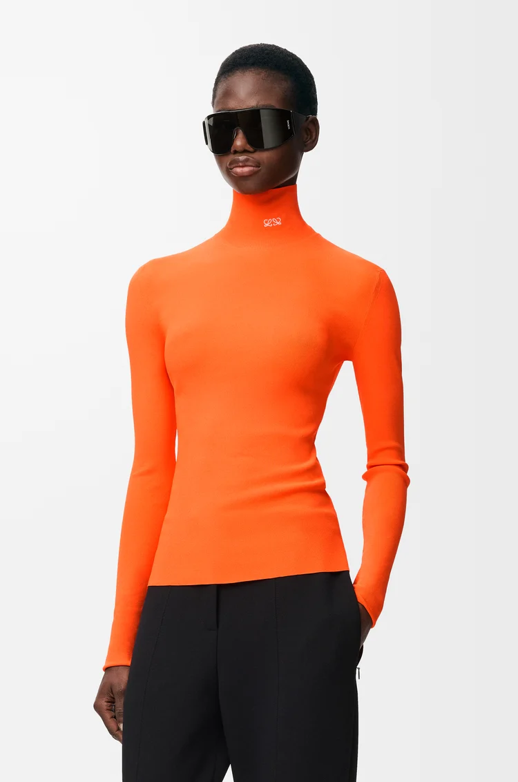 LOEWE Top en mezcla de viscosa Naranja