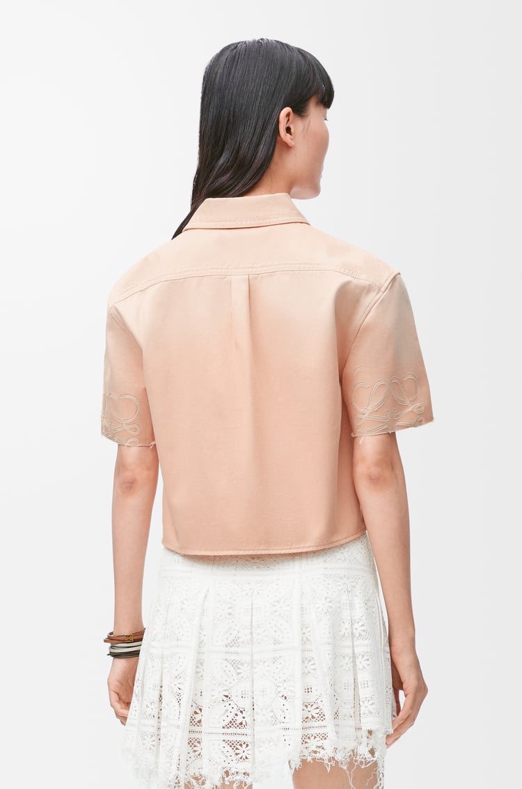 LOEWE Short sleeve shirt in cotton Light Pink