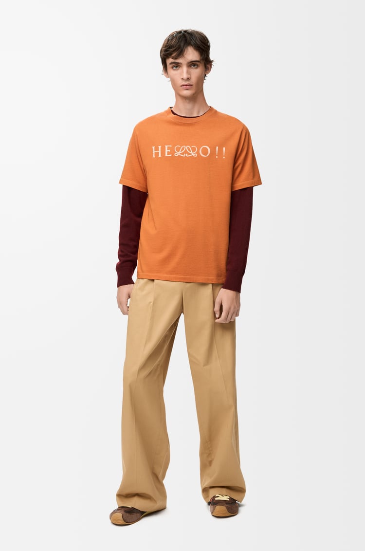 LOEWE Regular fit T-shirt in cotton blend Orange