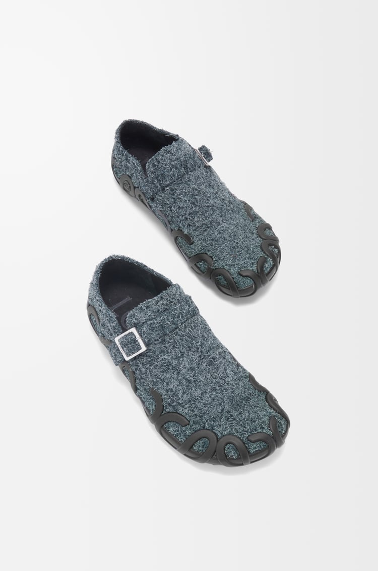 LOEWE Rise loafer in brushed suede Charcoal