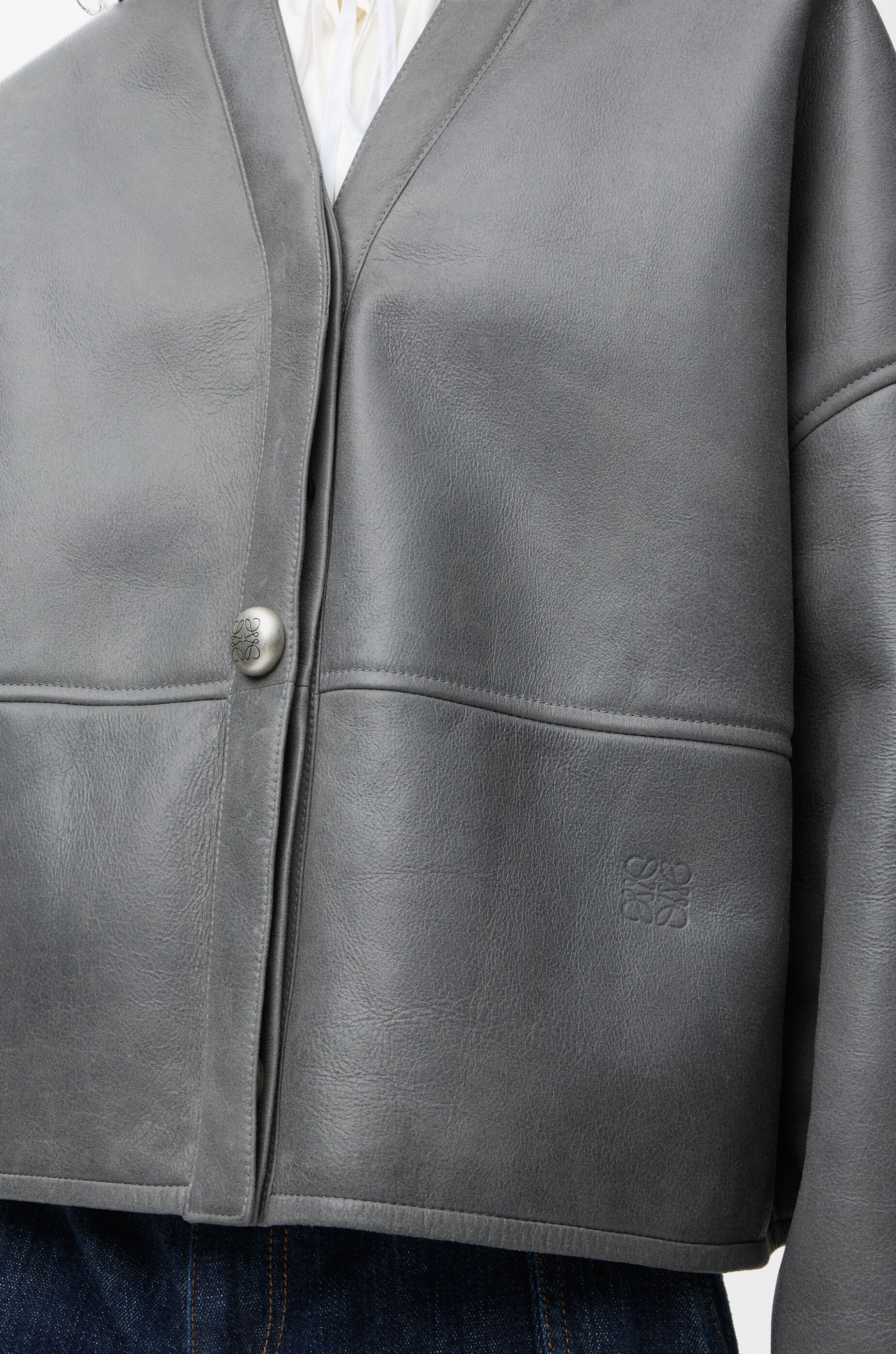 ペブル カーディガン（シアリング） グレー - LOEWE