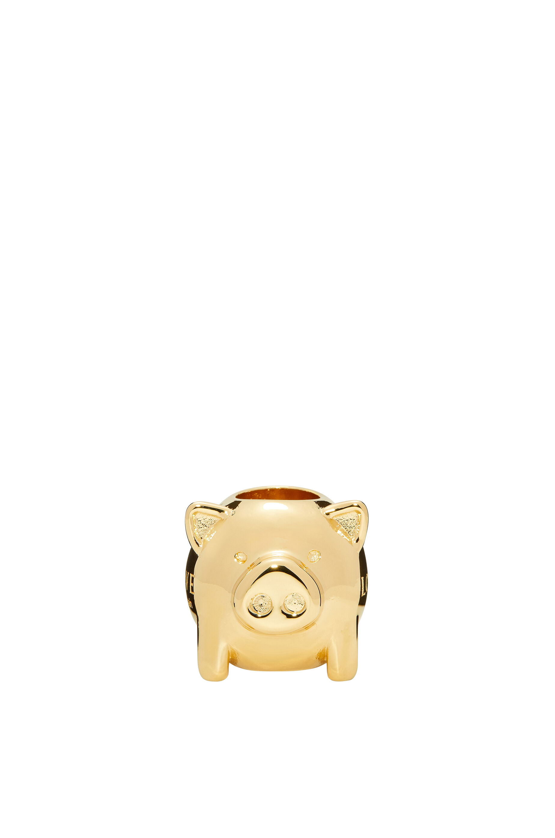 Big pig dice in brass Gold LOEWE