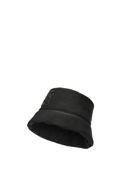 LOEWE Sombrero de pescador Puffer en nailon Negro plp_rd