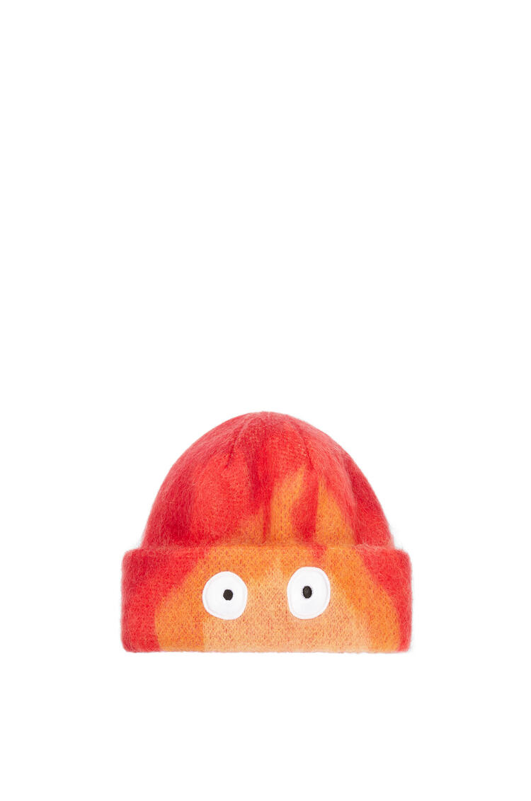 LOEWE 卡西法馬海毛和羊毛混紡毛帽 orange/red