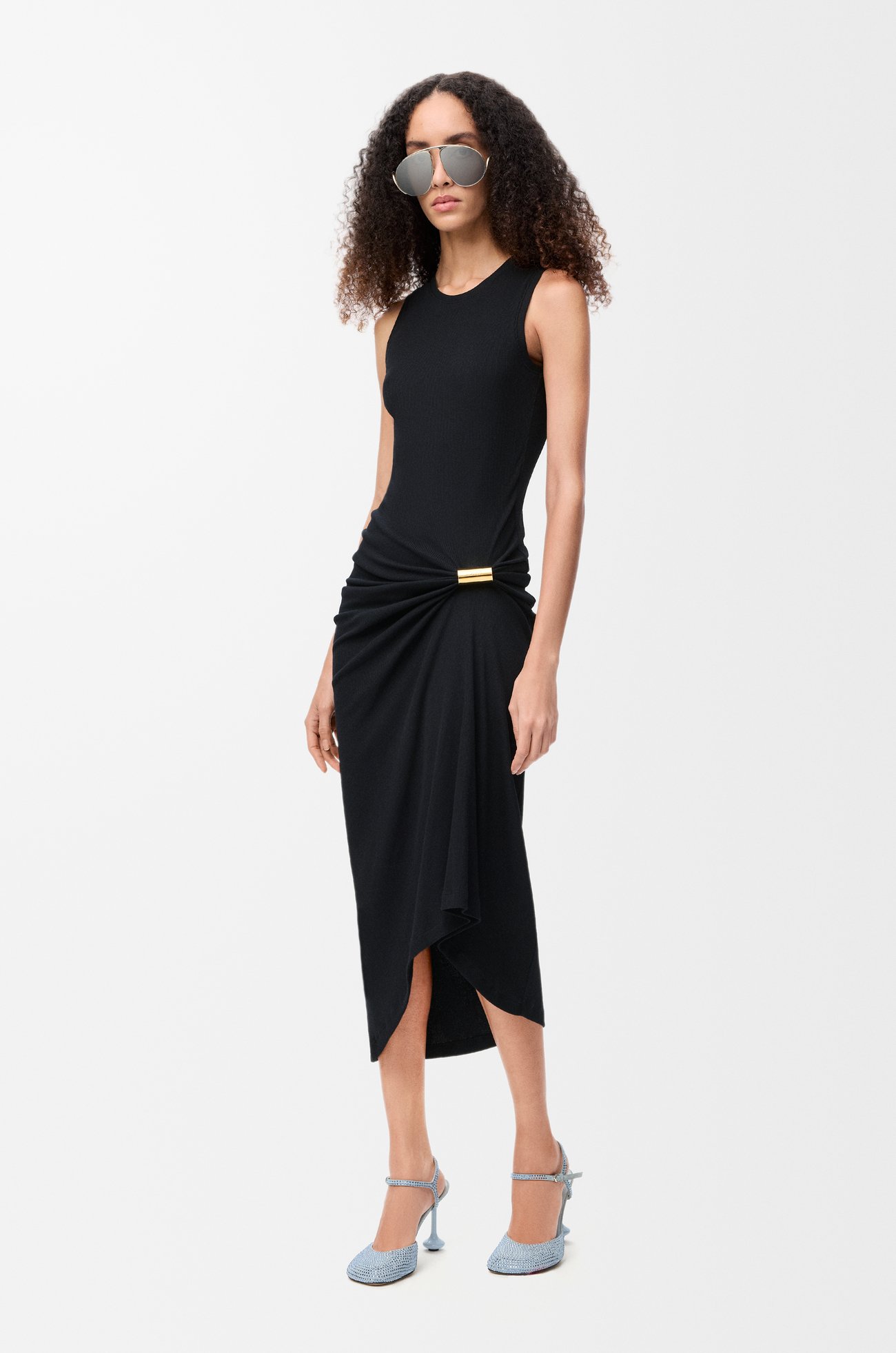 LOEWE Tank dress in cotton Black