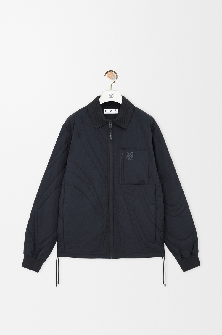 LOEWE Quilted jacket in technical shell Black