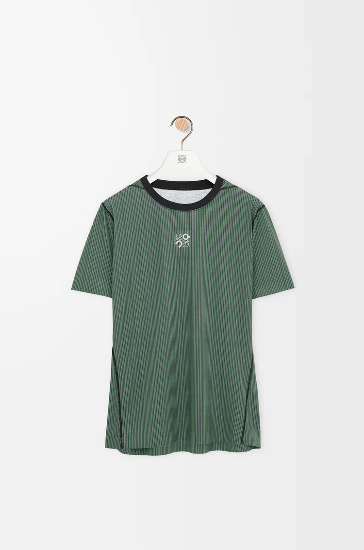 LOEWE Active T-shirt in technical jersey Green/Black