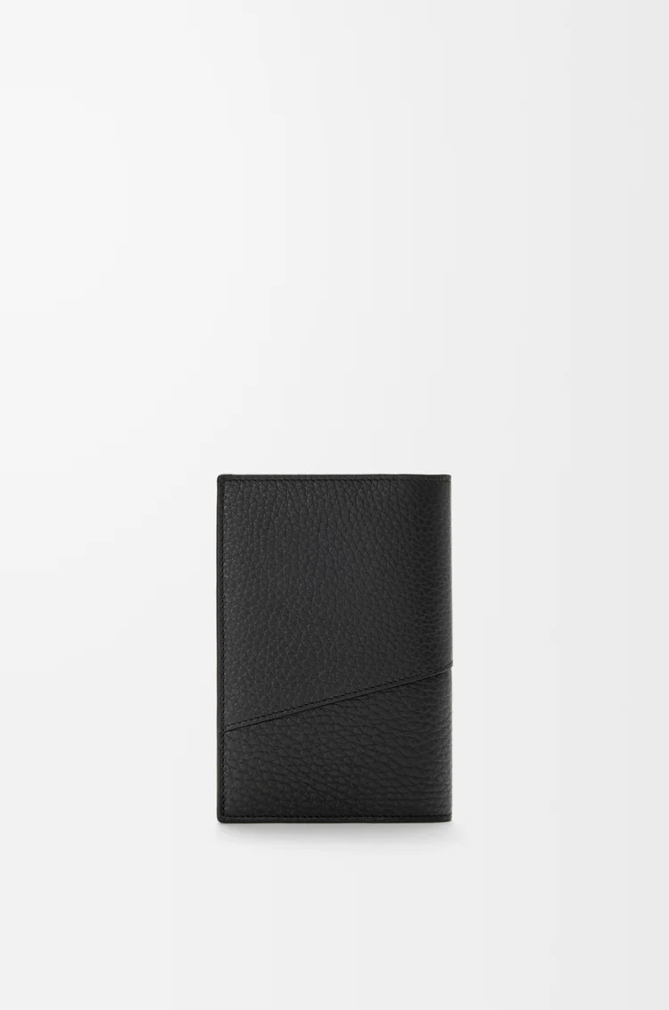 LOEWE 퍼즐 패스포트 커버 - 유연한 그레인 카프스킨 블랙