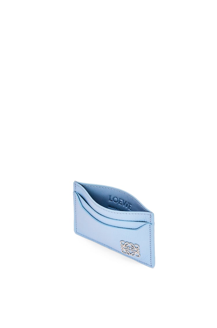LOEWE Anagram plain cardholder in pebble grain calfskin Dusty Blue