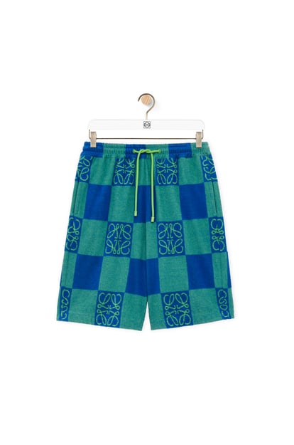 LOEWE Shorts in terry cotton jacquard 綠色 plp_rd